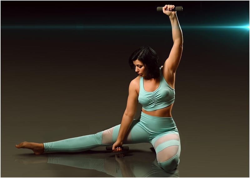 Woman doing stretching exercise